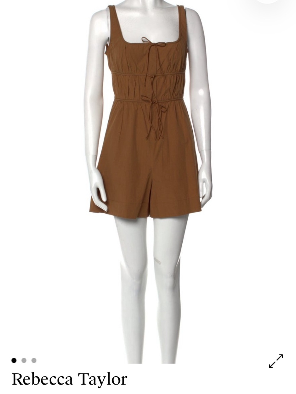 Rebecca Taylor Brown Sleeveless Romper